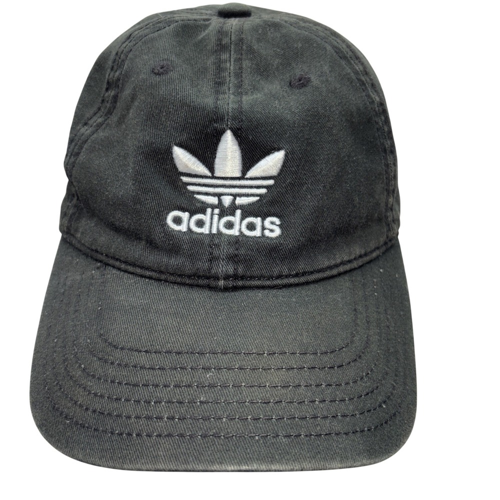 Adidas Originals Men's Relaxed Strapback Cap, Black/White, One Size